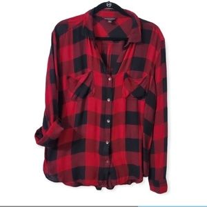 Rock & Republic Red and Black Flannel